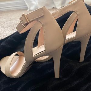 Nude heeled sandals